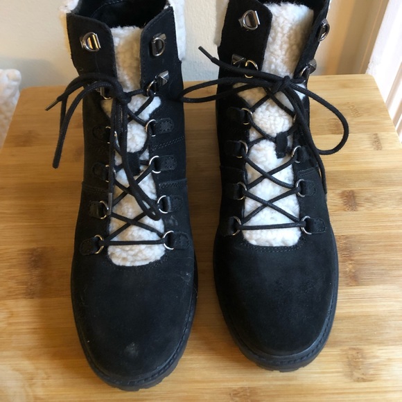 Marc Fisher Leather/Faux Fur Boots - Picture 3 of 7